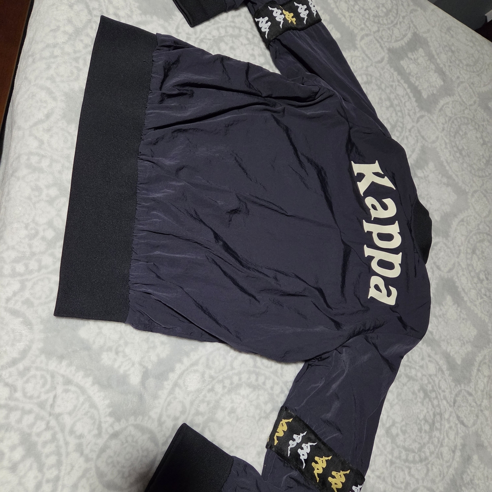 Kappa Black Logo Track Bomber Jacket with White Accents - Picture 5 of 5
